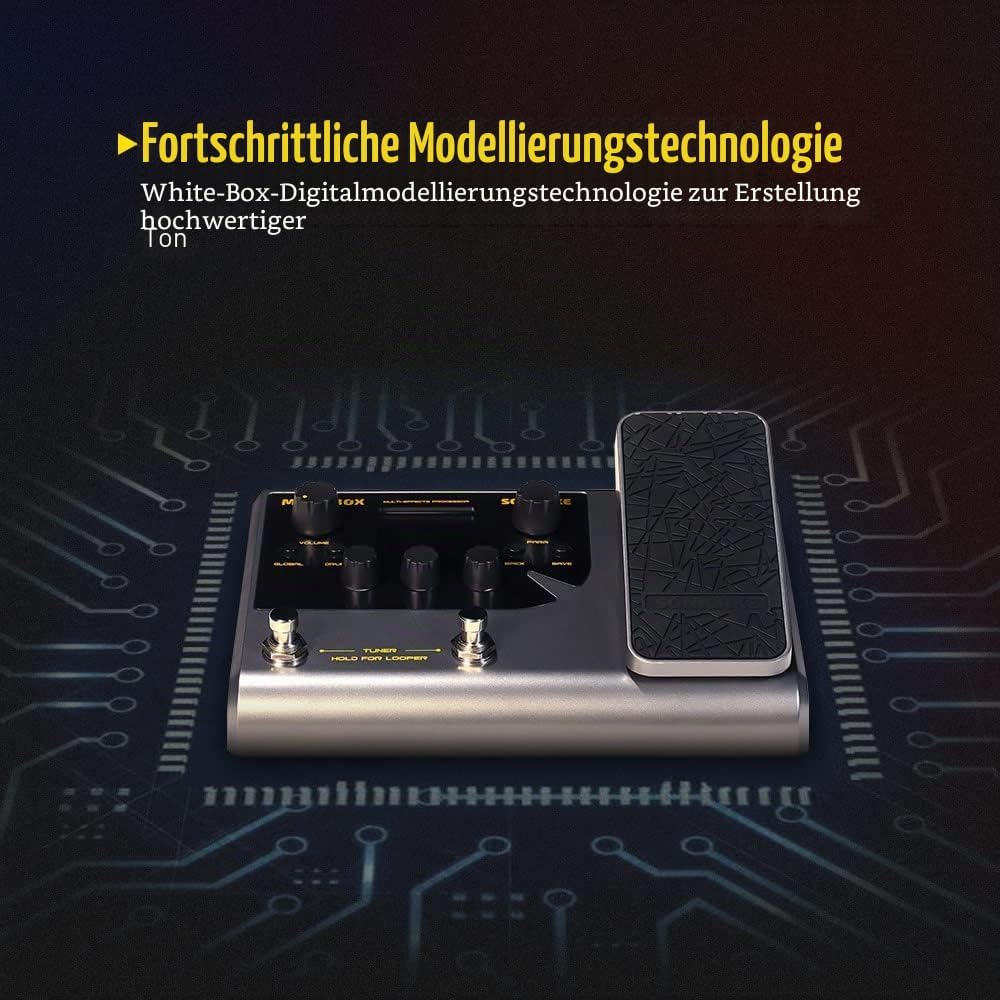 SONICAKE Gitarren Effektpedal Multi-Effekte Prozessor mit Expression Pedal 140 integrierte Effekte 1