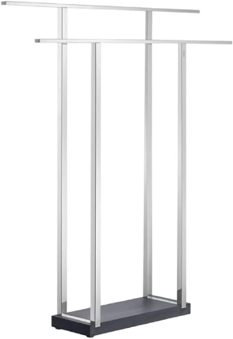 Blomus Menoto - Edelstahl Handtuchständer freistehend mit 2 Handtuchstangen (H 90 cm, B 75 cm, T 16