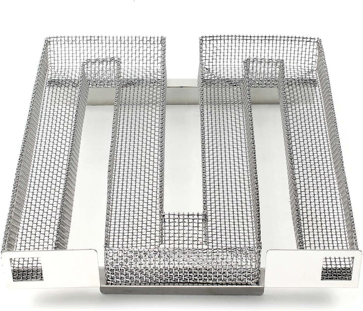Wiltec BBQ Sparbrand 22,5x17,5x4,5cm Kaltrauchgenerator aus Edelstahl Brennzeit bis zu 8 h, Kaltrauc