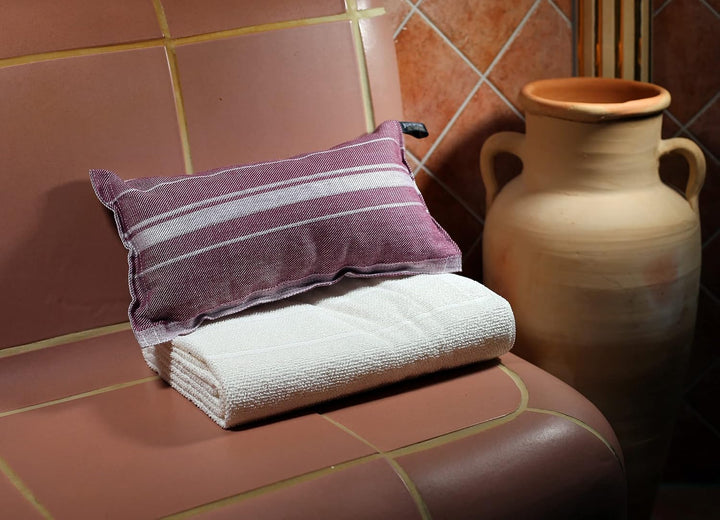 Jokipiin | 1 Saunakissen | Design: Linea | Masse: 40 x 22 cm, Leinen/Baumwolle | schadstofffrei Ökot