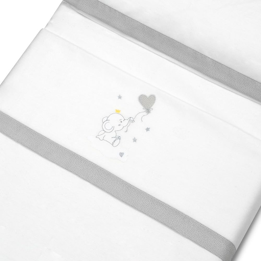 Interbaby Bettwäsche-Set für Kinderbett, 60 x 120 cm, 100% Baumwolle, warm, weich, inklusive Spannbe