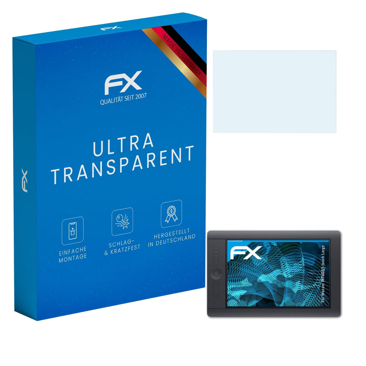 atFoliX Schutzfolie kompatibel mit Wacom INTUOS5 touch Large Folie, ultraklare FX Displayschutzfolie