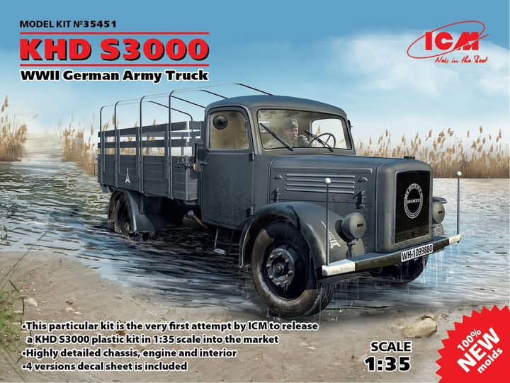 ICM 35451 1:35-KHD S3000, WWII Bundeswehr Truck