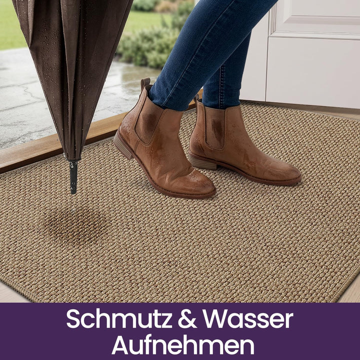 DEXI Schmutzfangmatte Innen 90 x 140 cm, rutschfest Fussmatte waschbar, absorbierend Fussmatte, Dünn