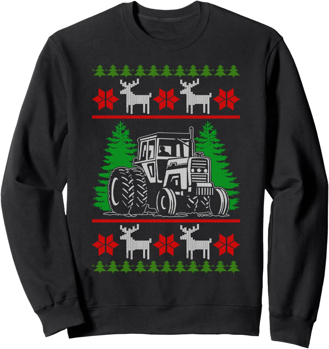 Traktor Ugly Christmas Weihnachtsfeier Landwirtschaft Motiv Sweatshirt
