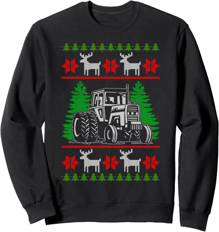 Traktor Ugly Christmas Weihnachtsfeier Landwirtschaft Motiv Sweatshirt