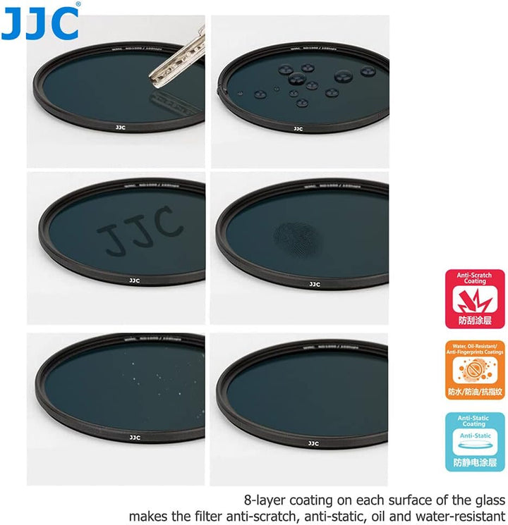 JJC ND64 ND-Filter, 67 mm, Neutraldichtefilter, ultradünn, mehrfach beschichtet, Objektivfilter, Fad