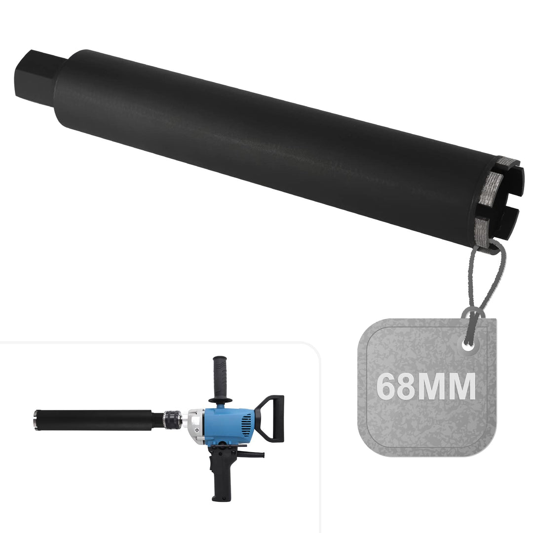 CPROSP Diamantbohrkrone 68mm 1¼" UNC, Kernbohrkrone, L 420mm, Kernbohrer für Bohren in in Beton, Sta