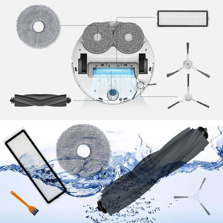 ANBOO 14 Stück Zubehör Kompatibel with Dreame L10s / L10 Ultra / L10 Prime Saugroboter mit 1 Hauptbü