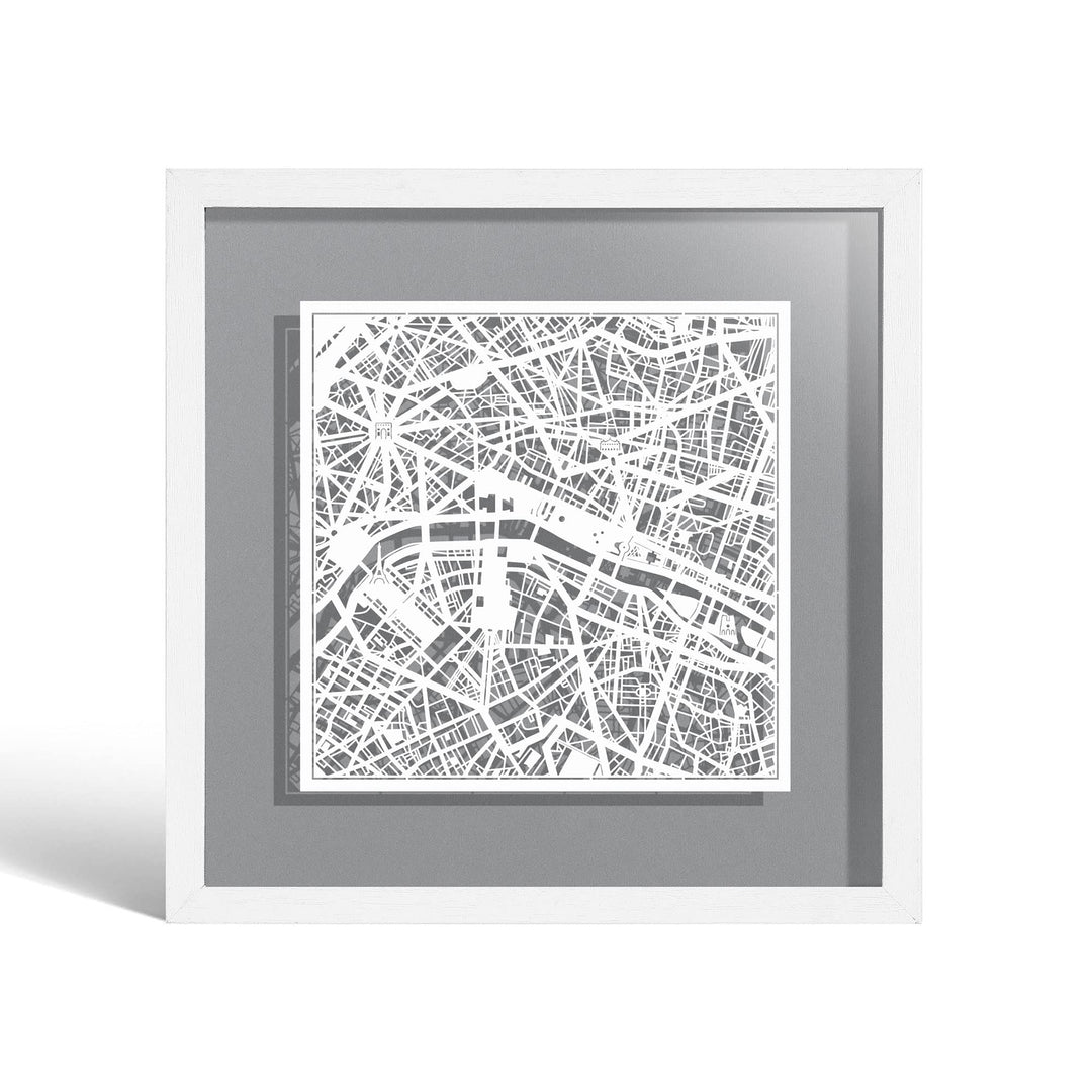 O3 DESIGN STUDIO - Marco de Papel para mapas, 22,8 x 22,8 cm, en Caja de Regalo, Fondo, autocambiant