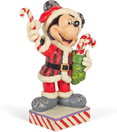 Disney Traditions Mickey Mouse with Candy Canes Figurine