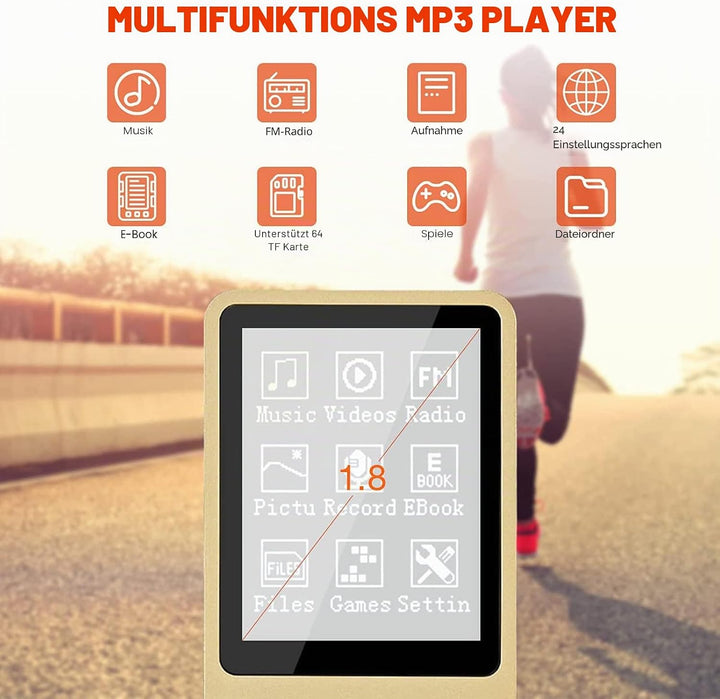 MP3-Player, MP3/MP4 digitaler Musik-Player, Lychee Upgrade, 8 GB, tragbarer HiFi-Sound, Musik-Player