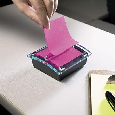 Clear Top Pop-Up Note Spender für 3 x 3 selbstklebend Notizen, schwarz, verkauft als je 1