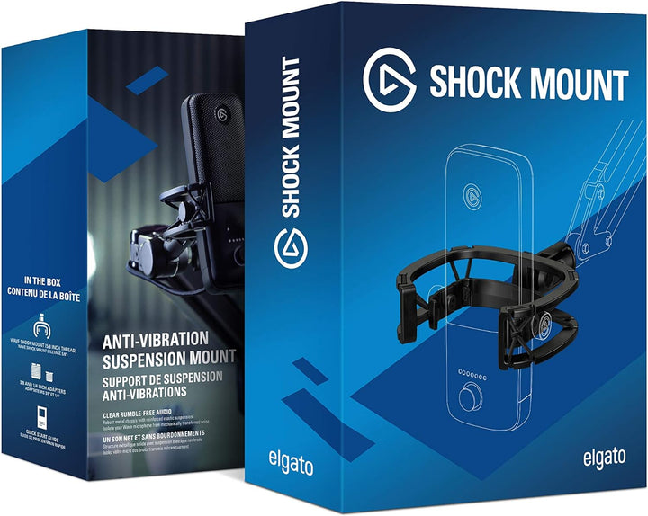Elgato Shock Mount - Maximale Isolation von Schwingungen, Stahlgestell mit verstärkter elastischer A