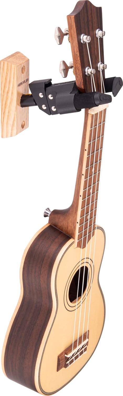 Hercules Ukulelenwandhalter, AGS, kurz, Holzsockel, natur Modern, Modern