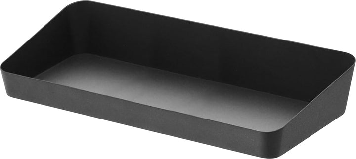 Yamazaki 4228 Tower Aufbewahrungsbehälter L breit, schwarz, Stahl, Minimalistisches Design L Schwarz