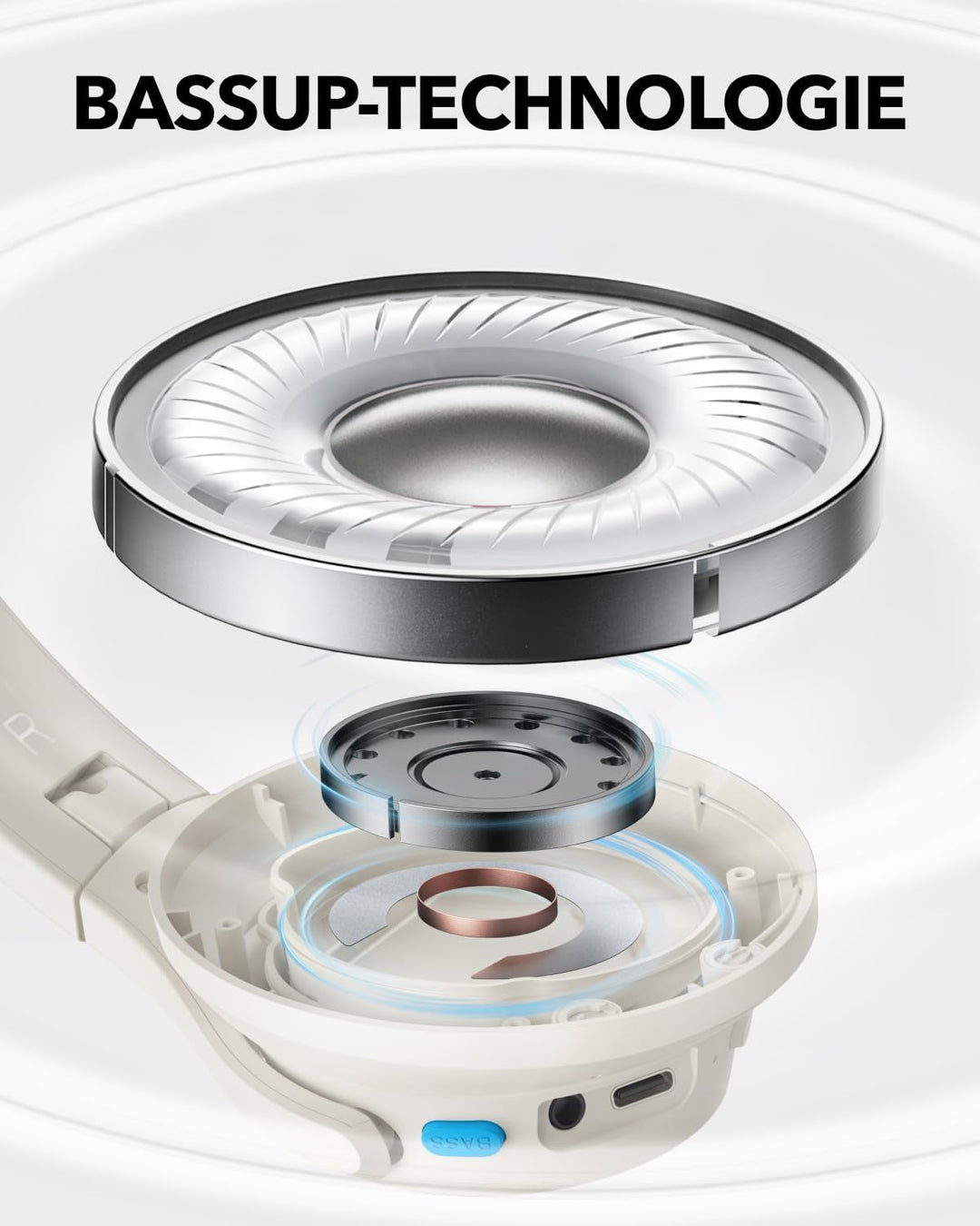 soundcore Q11i Wireless Over-Ear Bluetooth-Kopfhörer von Anker, tiefer Bass, 60h Spielzeit, Hi-Res A