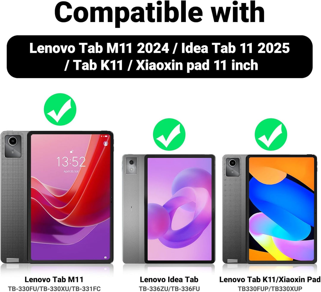 SEYMAC Hülle für Lenovo Tab M11 2024 (TB-330FU/TB-331FC), Stossfeste für Lenovo Tab M11 Hülle mit Di