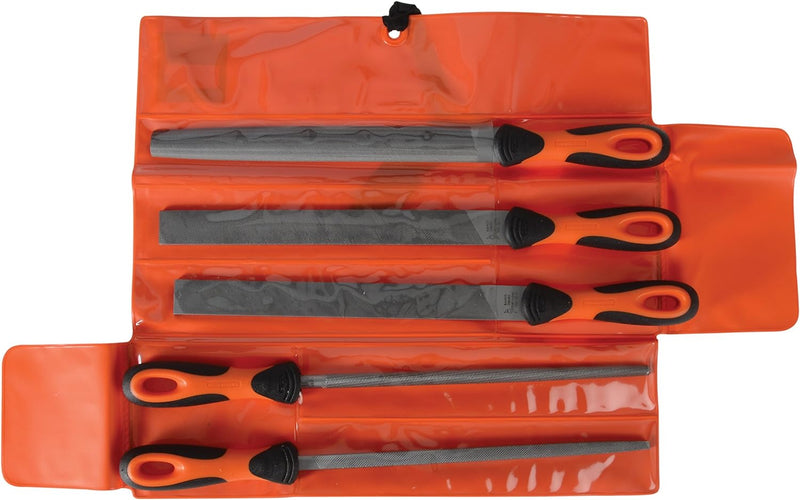 Bahco Datei Set 5 Stück 1-478-10-1-2 250mm (10in) BAH47810 1 Orange, 1 Orange