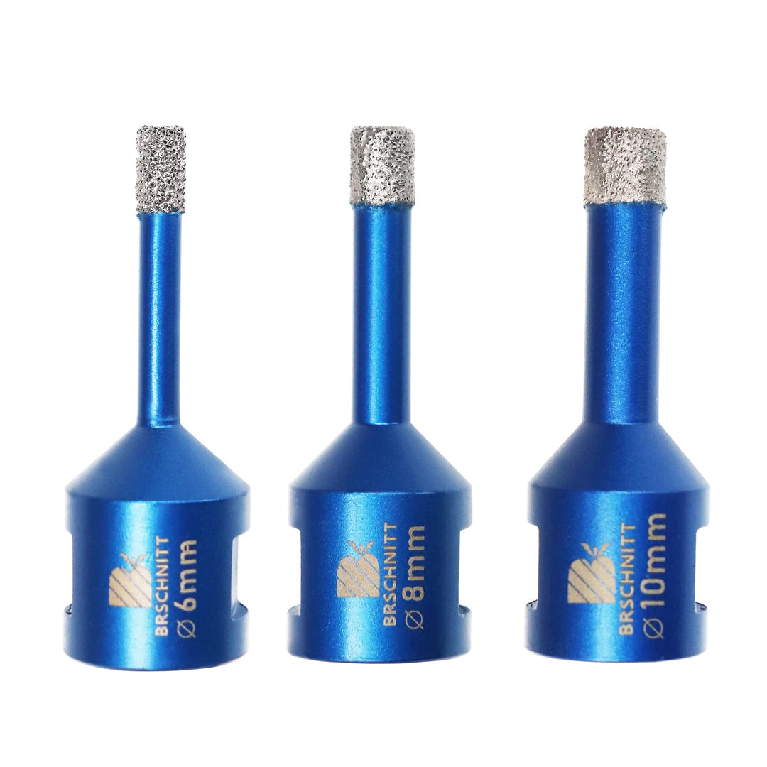 BRSCHNITT Diamant Fliesenbohrer 6 8 10mm - 3 stücke M14 Diamantbohrer Lochsäge für Fliesen Porzellan