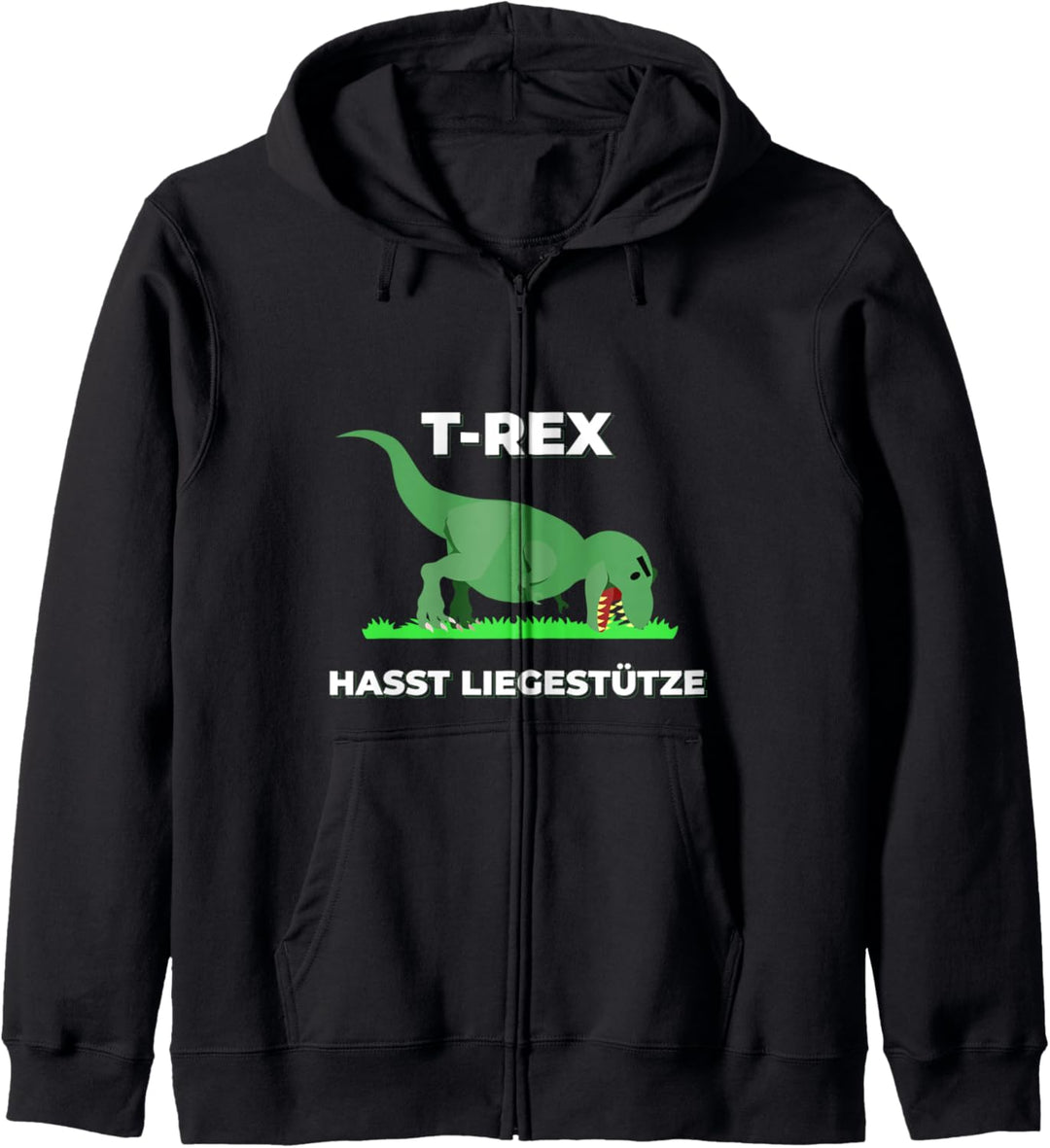 T-Rex T Rex TRex hasst Liegestütze für Dinosaurier Kapuzenjacke