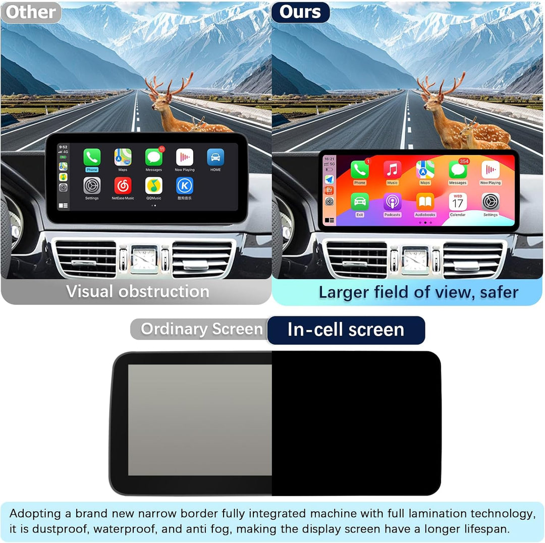 Ultra schmal 12,3 Zoll Carplay für Mercedes Benz E Klasse 2015-2016 W212 E200 S212 Auto Multimedia S