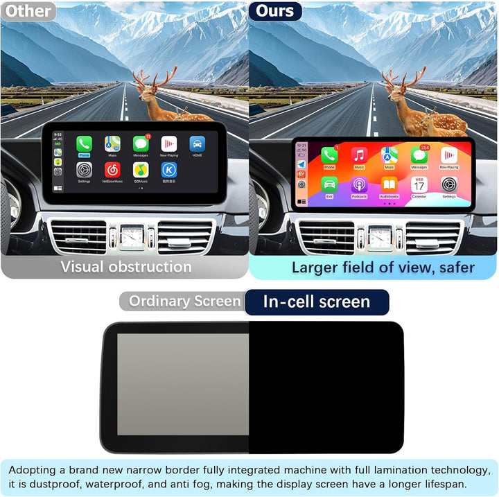Ultra schmal 12,3 Zoll Carplay für Mercedes Benz E Klasse 2015-2016 W212 E200 S212 Auto Multimedia S