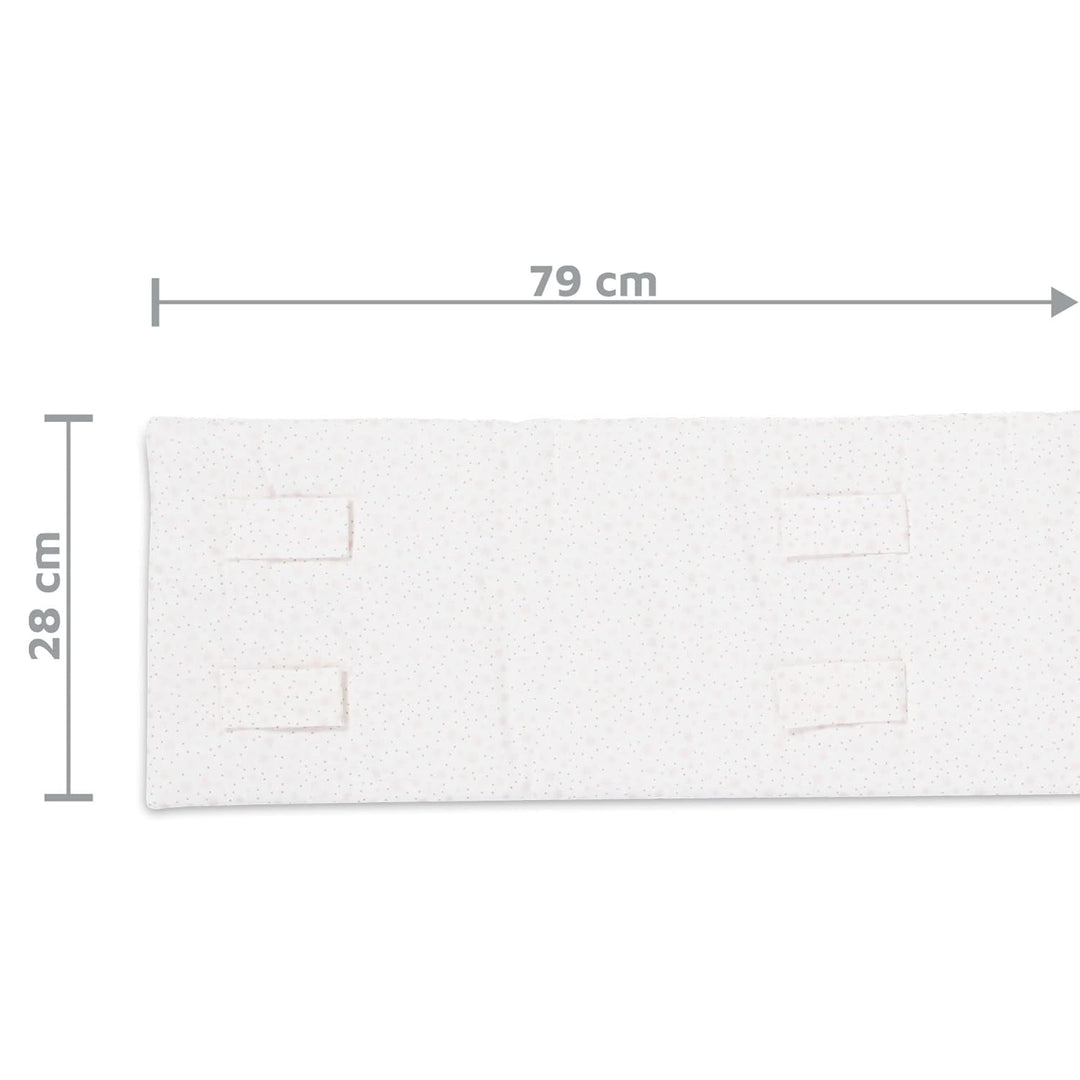 babybay Gitterschutz Organic Cotton für Verschlussgitter alle Modelle, weiss Glitzersterne rosé