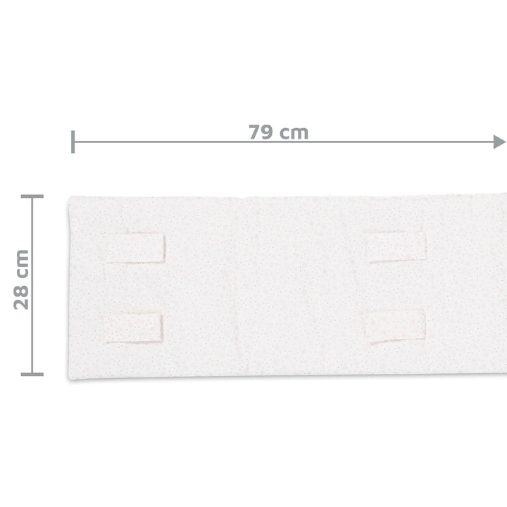 babybay Gitterschutz Organic Cotton für Verschlussgitter alle Modelle, weiss Glitzersterne rosé