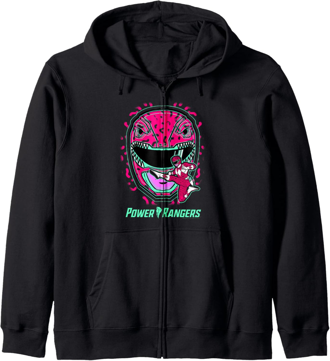 Power Rangers Red Ranger Icon Fill Helmet Silhouette Kapuzenjacke