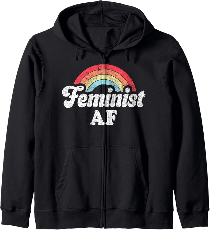 Feminist AF Retro Vintage 60s 70s Style Women Feminism Gifts Kapuzenjacke