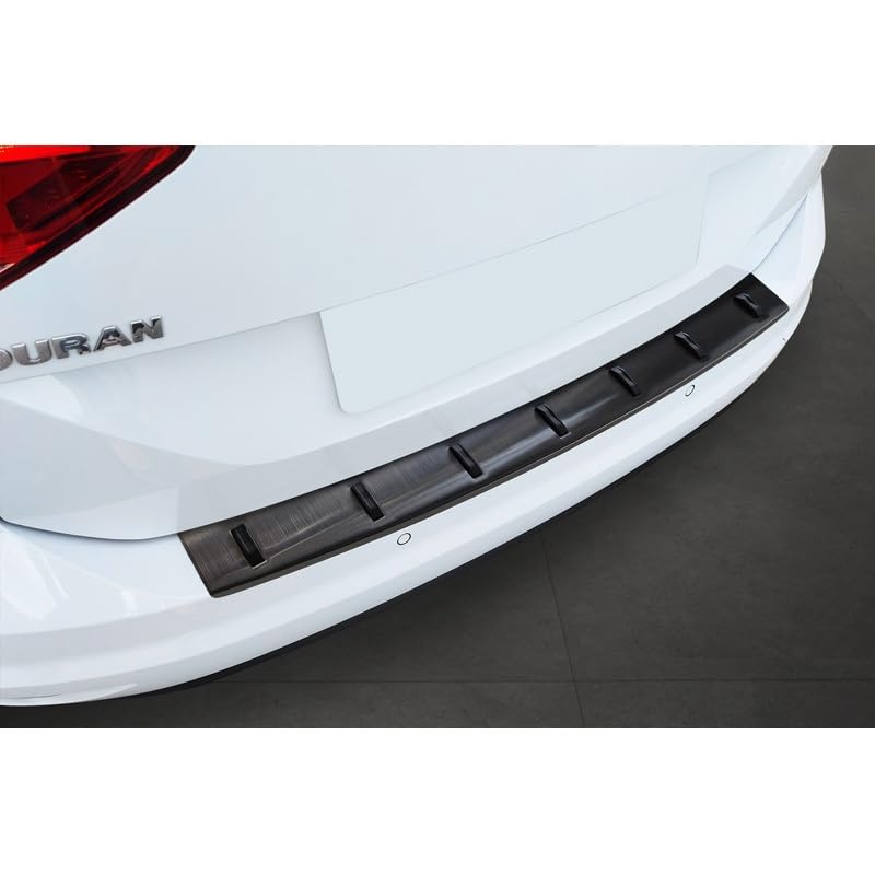Avisa Schwarz Edelstahl Heckstossstangenschutz kompatibel mit Volkswagen Touran III 2015- inkl. R-Li