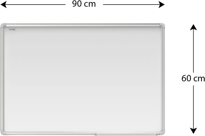 ALLboards Magnetisches Whiteboard, Ceramic Emaillierte Oberfläche 90x60cm Magnettafel mit Alurahmen