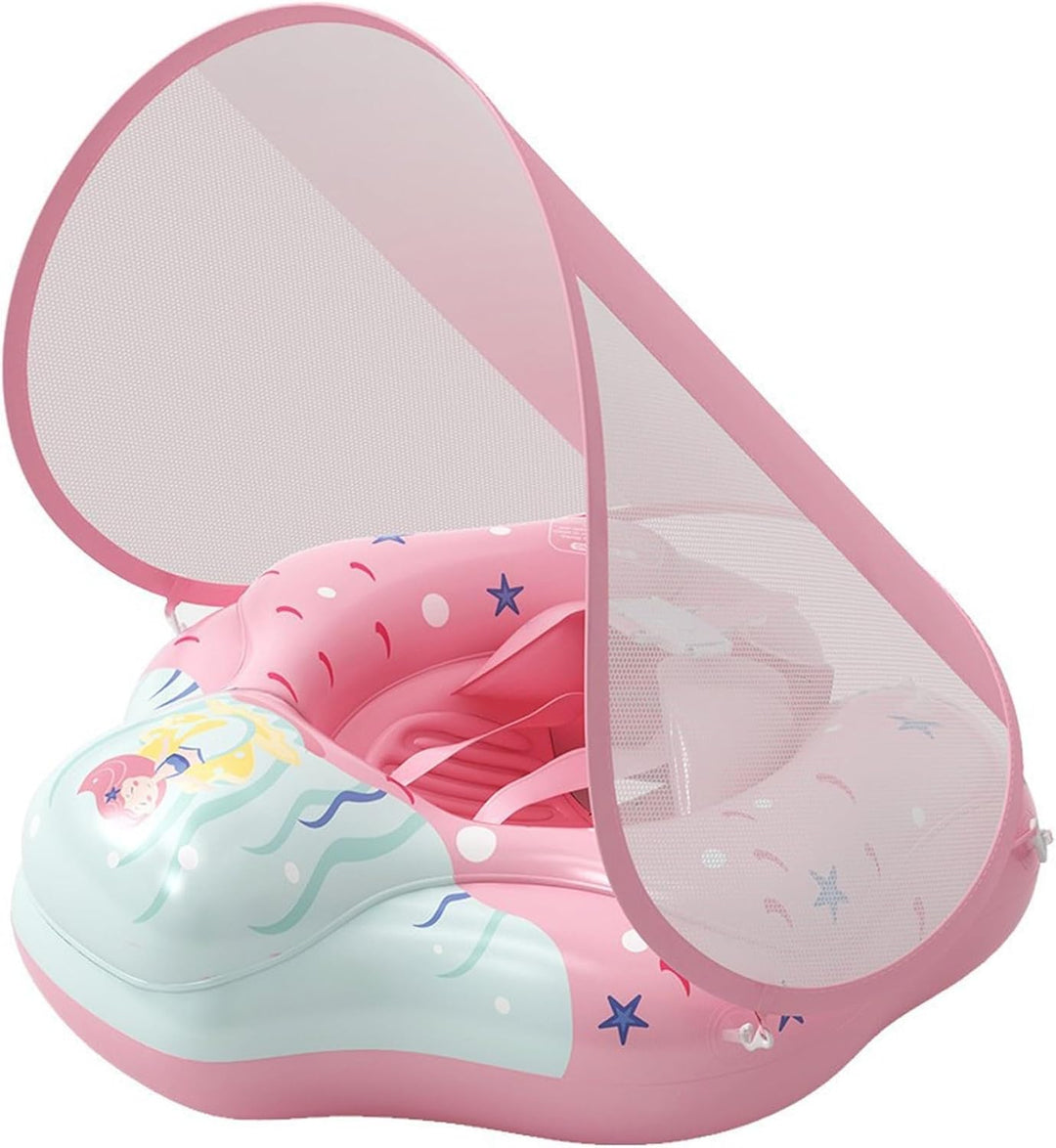 Babyschwimmer mit Baldachin, aufblasbarer, Rutschfester, Verstellbarer, sicherer Babyschwimmschwimme