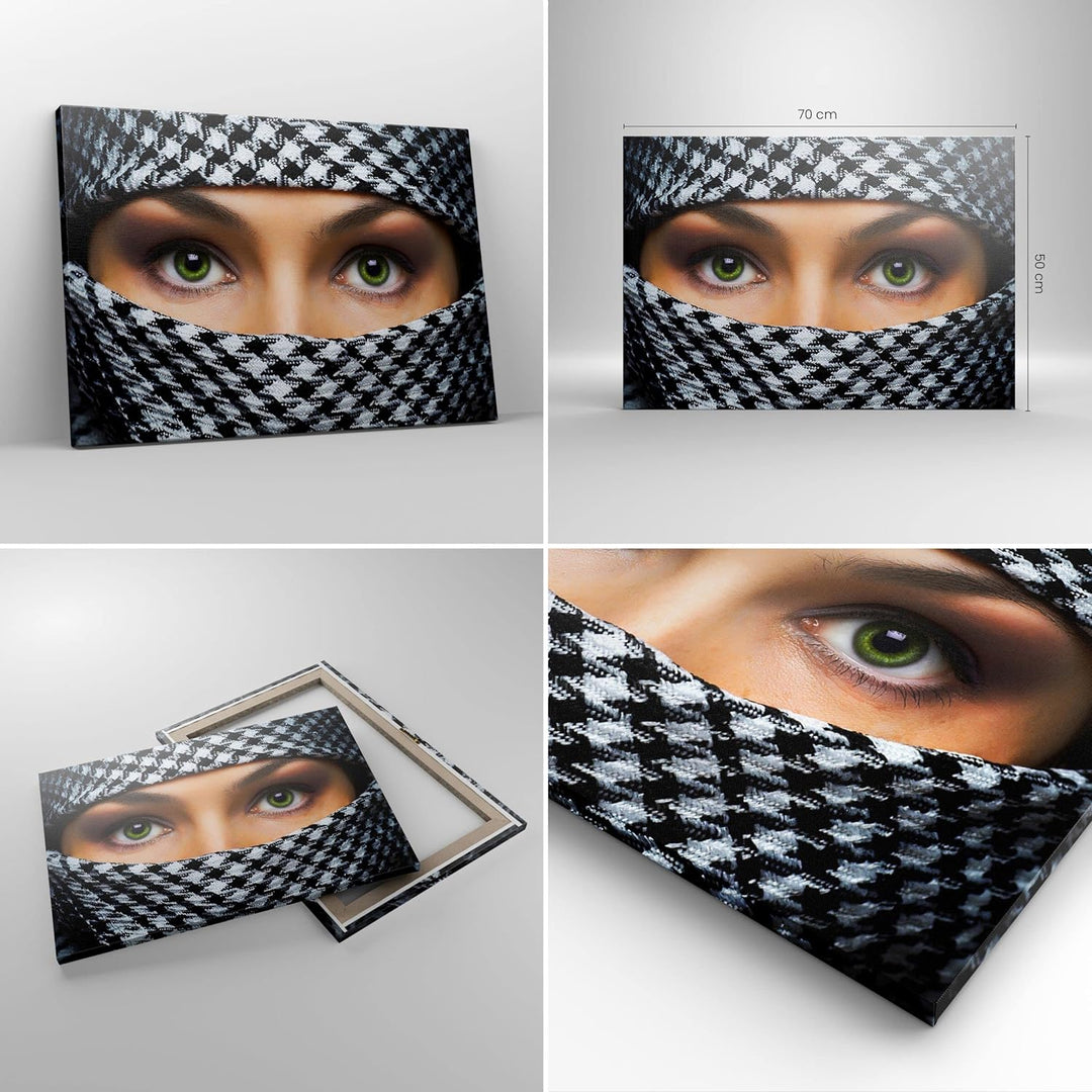 Bilder auf Leinwand Schönheit Kultur Geheimnis Leinwandbild 70x50cm Wandbilder Dekoration Wohnzimmer