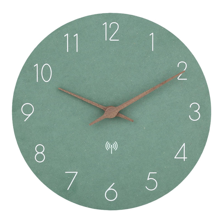 Wand Funkuhr MDF Holz Wanduhr Ohne TickgeräUsche Lautlos 30cm Quarz Batterie Gross Wanduhren Einfach