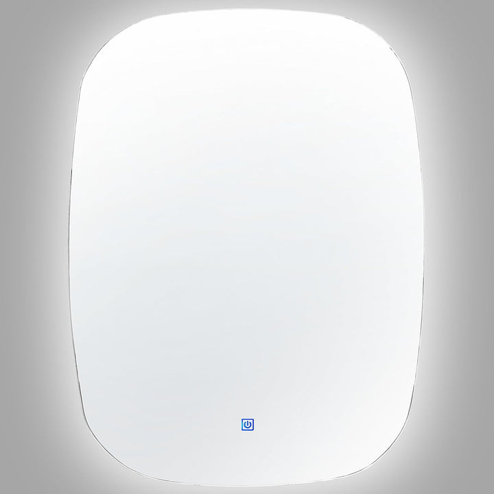Modern Ovaler LED Wandspiegel Badezimmer Schlafzimmer ø 78 cm Silber Bergerac