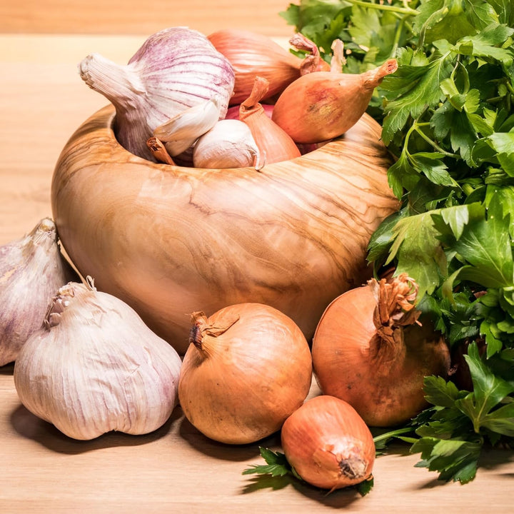 FiguraSanta Mörser aus Olivenholz mit Stössel - Handgefertigter Gewürz- &amp; Kräutermörser - Hochwertig