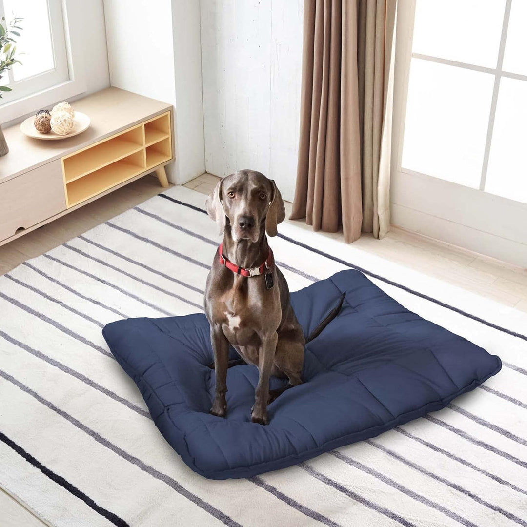 Italian Bed Linen Elegant Hundekissen Maxy, Leinen, Dunkelblau, 130x100cm Dunkelblau 130x100cm, Dunk