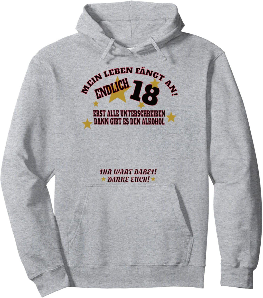 18. Geburtstag Mädchen und 18. Geburtstag Junge Gästebuch Pullover Hoodie