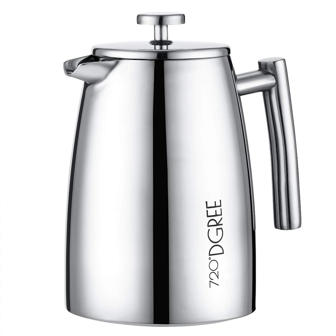 720°DGREE Edelstahl French Press “Sunrise“ - 0,25l bis 1Liter - BPA-Frei - Kaffeebereiter, Pressstem