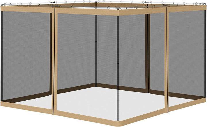 Outsunny Passend für Pavillon, universelles Ersatz-Moskitonetz für Pavillons und Zelte, mit Reissver