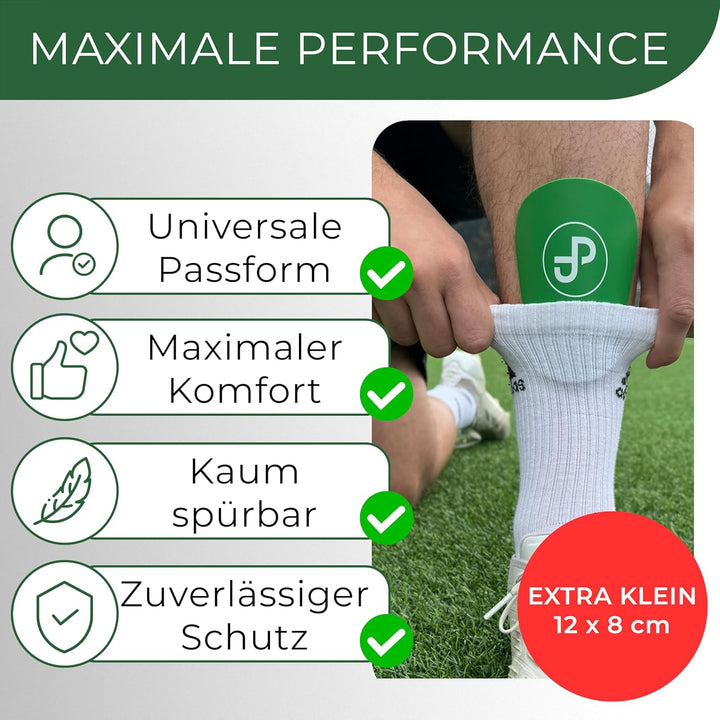 JDP Mini Schienbeinschoner, extra kleine Schienbeinschoner Fussball Herren, Anti-Rutsch Mini Schienb