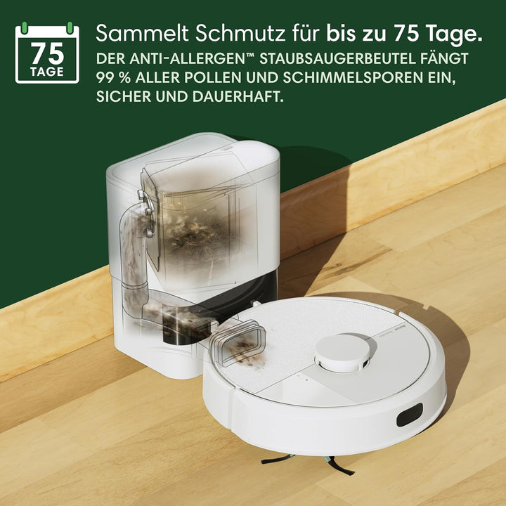 iRobot Roomba 105 Combo + AutoEmpty Dock - Automatische Entleerung für bis zu 75 Tage - Saugen + Wis