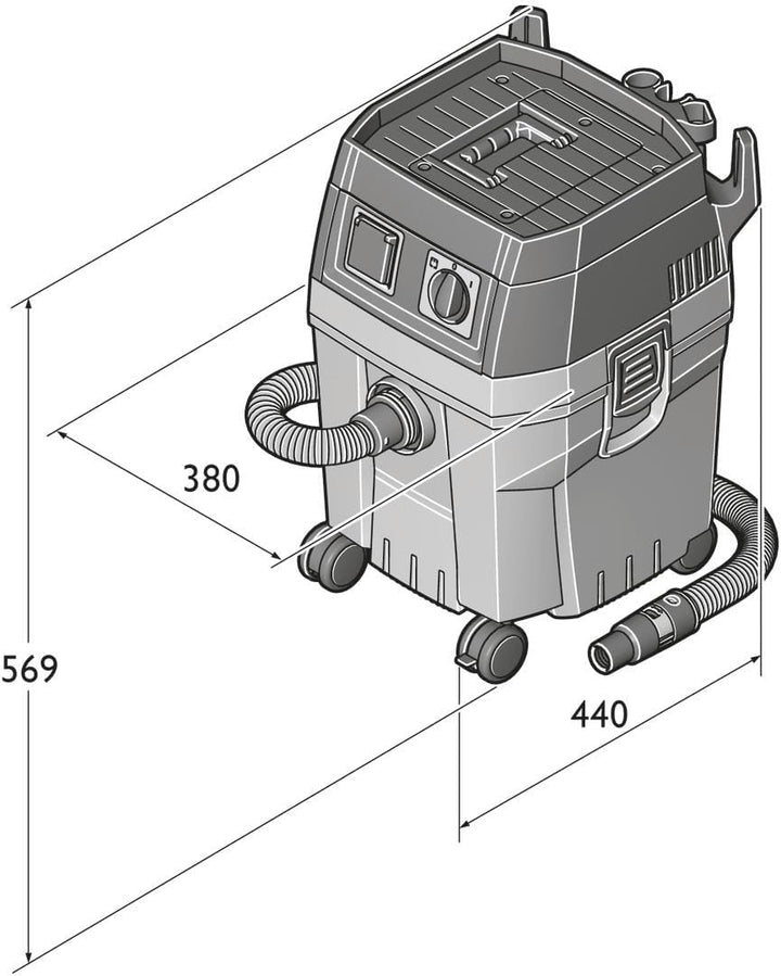 FEIN Nass- / Trockensauger DUSTEX 35L (Industriestaubsauger 1380W, Behälter 32l, extra Steckdose) 92