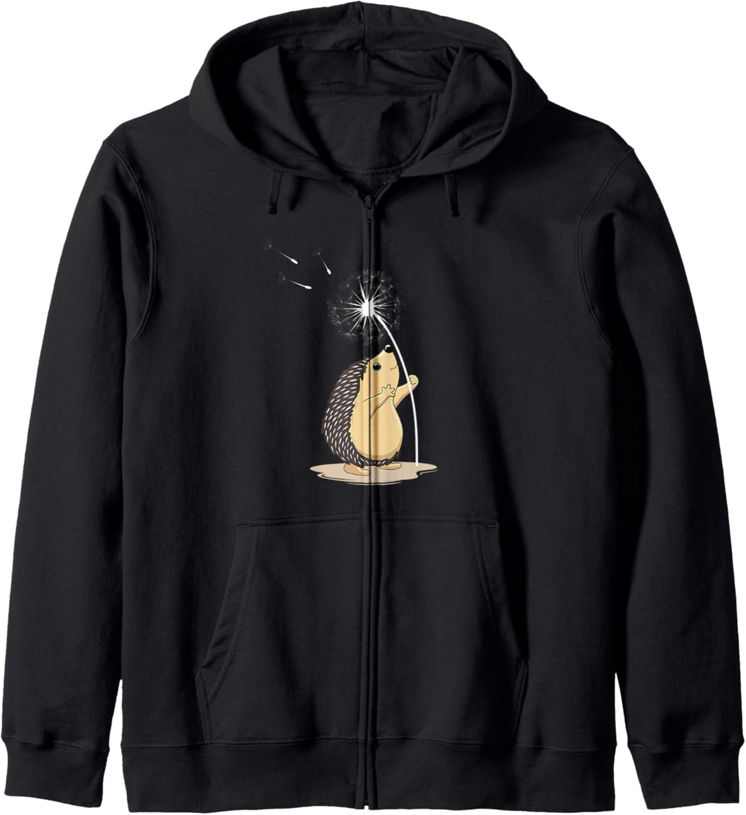 Pusteblume Blumenmotiv Glücksbringer Igel Kapuzenjacke