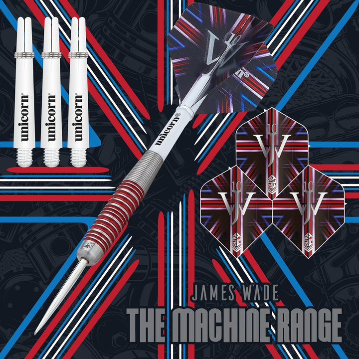 Unicorn Darts Set | James 'The Machine' Wade | 80% & 90% Tungsten Barrels | Steel Tip Volute Points