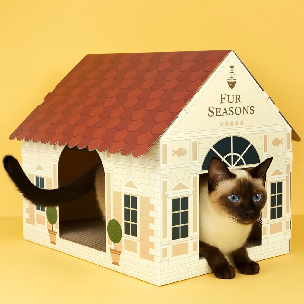 balvi Katzenhaus & Kratzbaum Fur Seasons Das exklusivste Kratzgestell der Stadt Karton