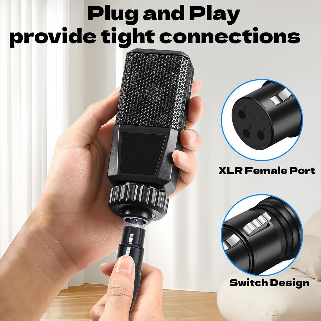 USB-Mikrofonkabel 2m,XLR-auf-USB-Kabel,USB-Stecker auf XLR-Buchse,Mikrofon-Verbindungskabel-Adapter