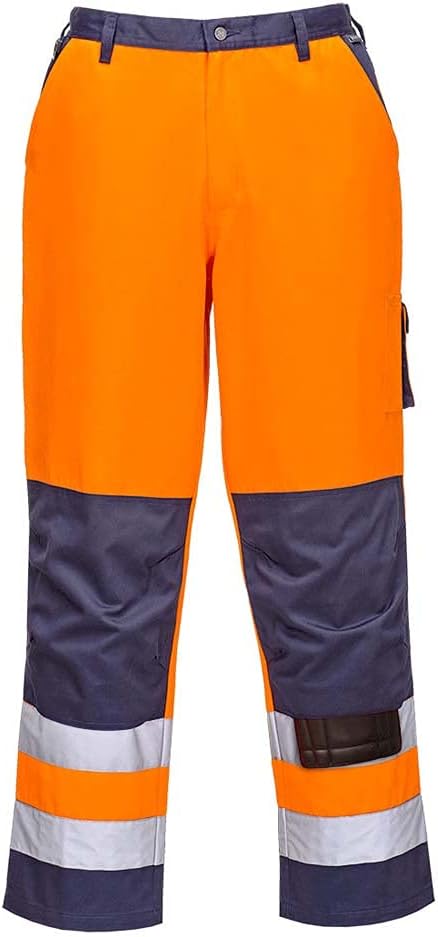 Portwest Unisex Tx51 Lyon Warnschutzhose (1 Stück), Orange / Marineblau